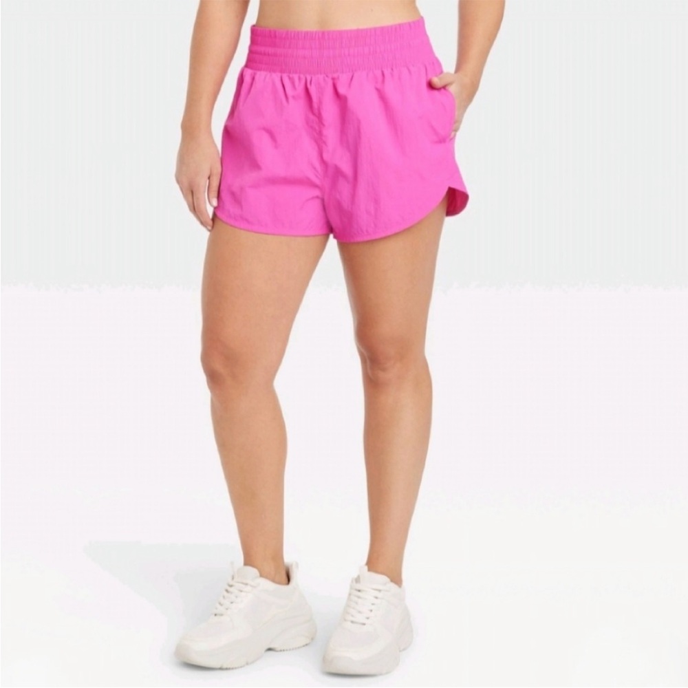 Women's all in motion Pink High-Rise Shorts - Picture 2 of 2